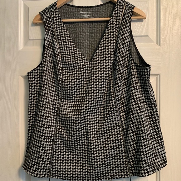 Lane Bryant ladies houndstooth sleeveless top. Plus size 18/20. Never worn. - Picture 1 of 4